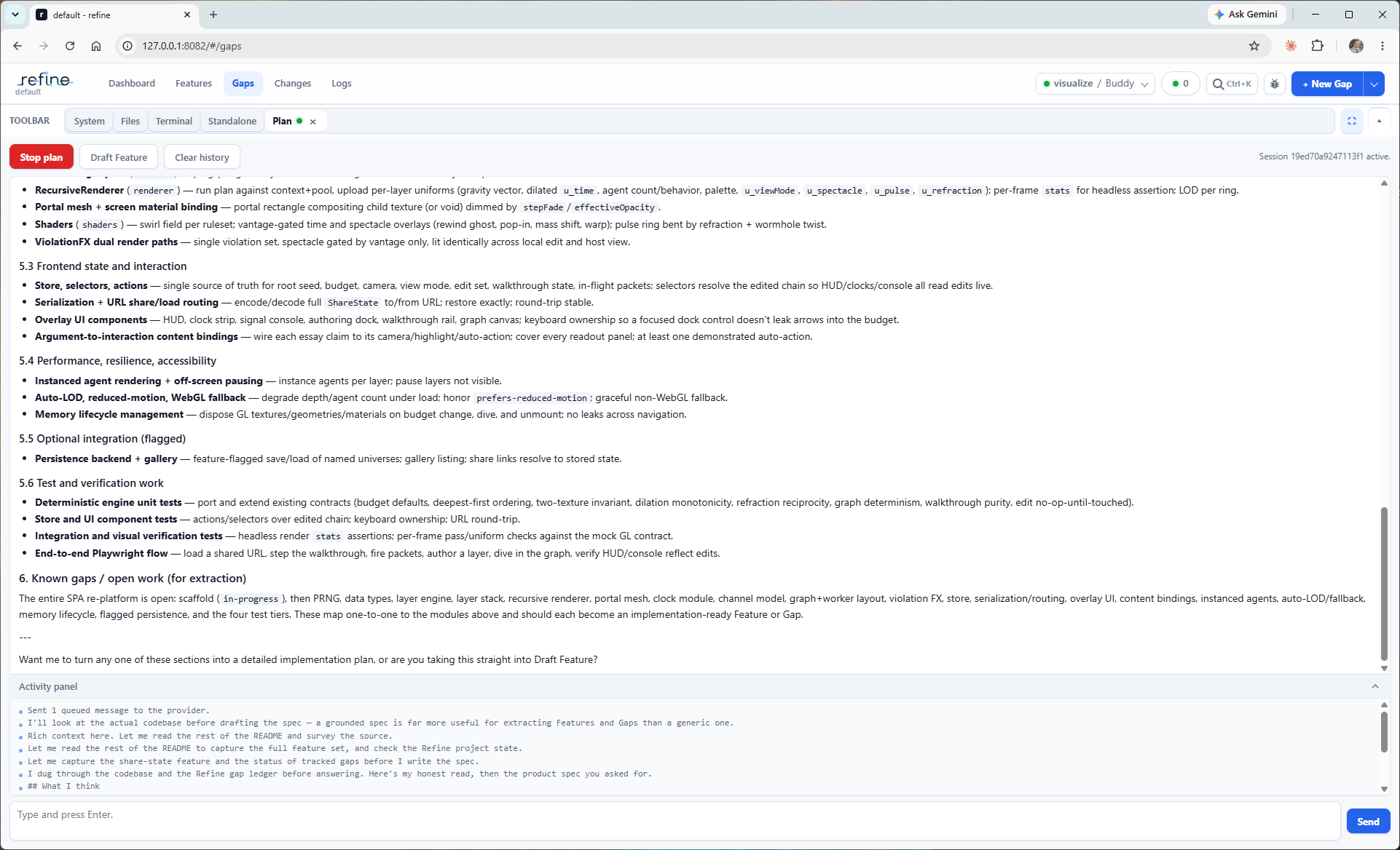 Plan Mode — brainstorm and decompose work with AI